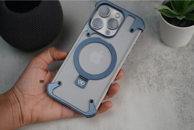Frameless Armored Case with Kickstand Feature
