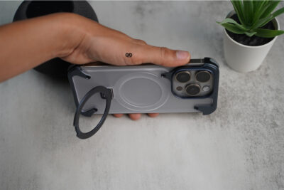 Frameless Armored Case with Kickstand Feature