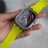 Electric Neon Fluoro Rubber Strap With Titanium Buckle For Apple Watch 49 MM (Series Ultra/Ultra 2/Ultra 3)