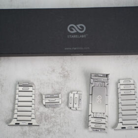 Real Titanium Link Strap Metal Bracelet With Detachable Link For Apple Watch 49 MM Series Ultra/Ultra 2