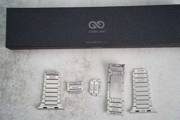 Real Titanium Link Strap Metal Bracelet With Detachable Link For Apple Watch 49 MM Series Ultra/Ultra 2