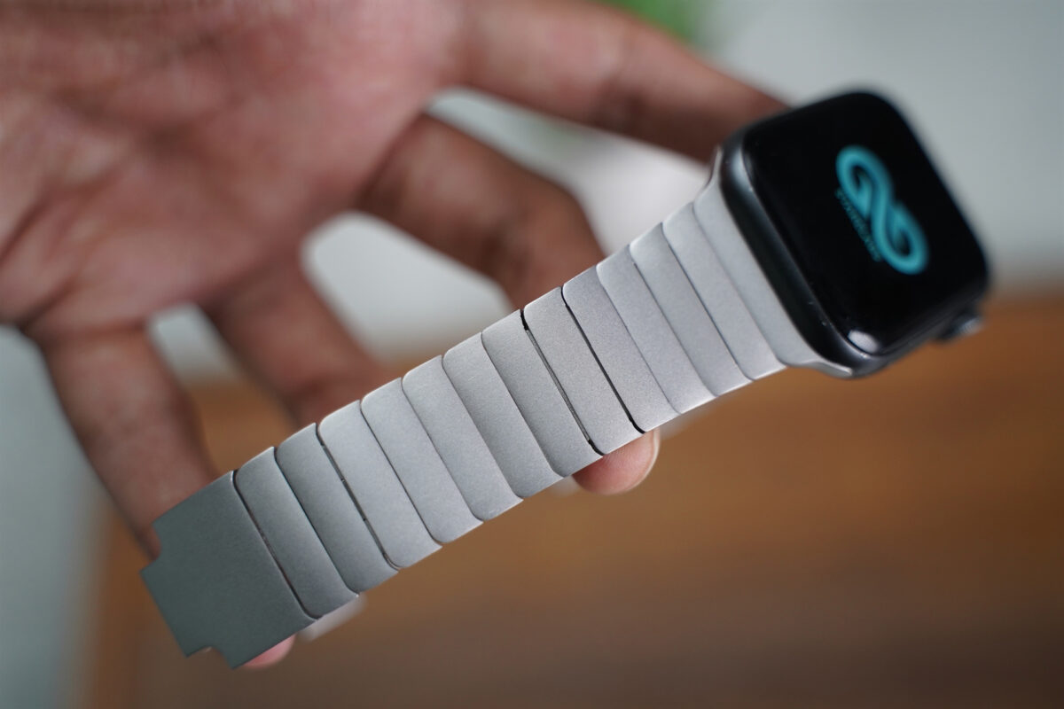 Real Titanium Link Strap Metal Bracelet with Detachable Link for Apple Watch 44MM 45MM 46MM Series 4 5 6 7 8 9 10 11 (SE 2 3 Gen)