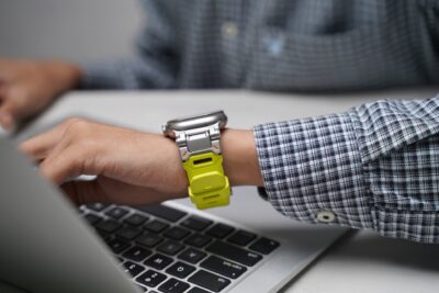 Neon Soft Fluoro With Titanium Buckle Band For Apple Watch 49 MM (Series Ultra/Ultra 2/Ultra 3)