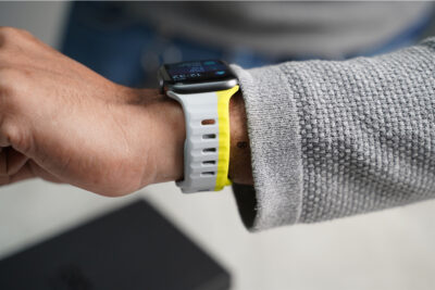 Two Colored Waterproof Silicone Sports Bands for Apple Watch 44MM 45MM 46MM Series 4 5 6 7 8 9 10 11 (SE 2 3 Gen)