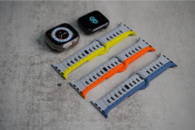 Two Colored Waterproof Silicone Sports Bands for Apple Watch 44MM 45MM 46MM Series 4 5 6 7 8 9 10 11 (SE 2 3 Gen)