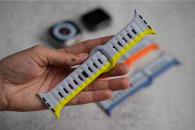 Two Colored Waterproof Silicone Sports Bands for Apple Watch 44MM 45MM 46MM Series 4 5 6 7 8 9 10 11 (SE 2 3 Gen)