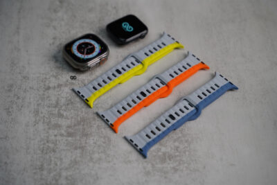Two Colored Waterproof Silicone Sports Bands for Apple Watch 44MM 45MM 46MM Series 4 5 6 7 8 9 10 11 (SE 2 3 Gen)
