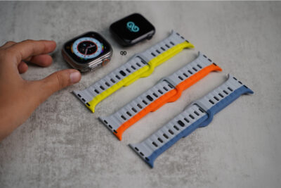 Two Colored Waterproof Silicone Sports Bands for Apple Watch 44MM 45MM 46MM Series 4 5 6 7 8 9 10 11 (SE 2 3 Gen)