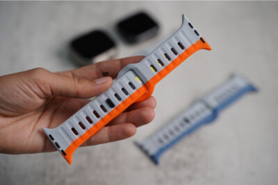 Two Colored Waterproof Silicone Sports Bands for Apple Watch 44MM 45MM 46MM Series 4 5 6 7 8 9 10 11 (SE 2 3 Gen)