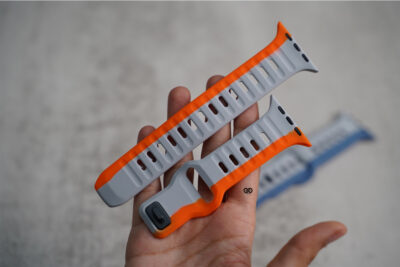 Two Colored Waterproof Silicone Sports Bands for Apple Watch 44MM 45MM 46MM Series 4 5 6 7 8 9 10 11 (SE 2 3 Gen)