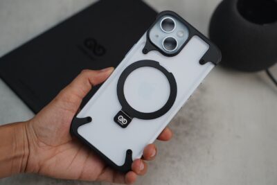 Frameless Armored Case with Kickstand Feature