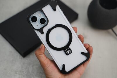 Frameless Armored Case with Kickstand Feature