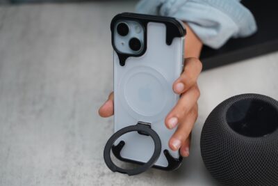 Frameless Armored Case with Kickstand Feature