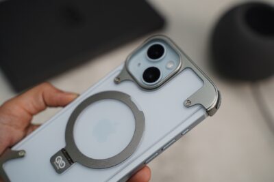 Frameless Armored Case with Kickstand Feature