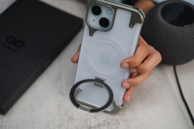 Frameless Armored Case with Kickstand Feature