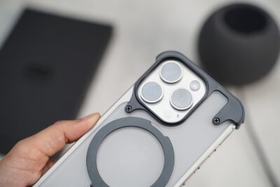 Frameless Armored Case with Kickstand Feature