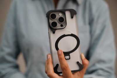 Frameless Armored Case with Kickstand Feature