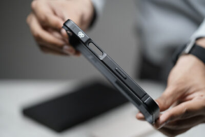 Black Fiber Bumper for iPhone 16 Plus (Bumper, not a Case)