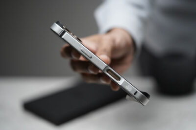 Silver Fiber Bumper for iPhone 16 (Bumper, not a Case)