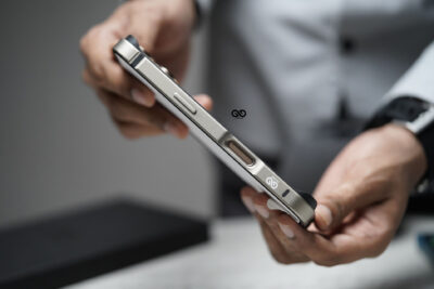 Natural Titanium Fiber Bumper for iPhone 16 Pro (Bumper, not a Case)