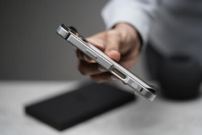 Natural Titanium Fiber Bumper for iPhone 16 Pro Max (Bumper, not a Case)