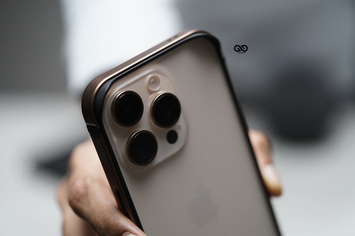 Desert Titanium Fiber Bumper for iPhone 16 Pro Max (Bumper, not a Case)