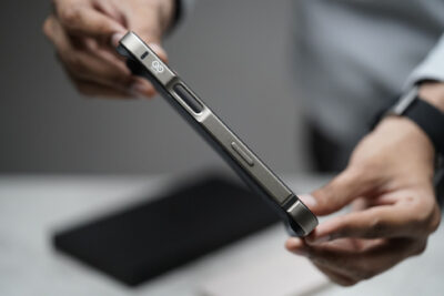 Natural Titanium Fiber Bumper for iPhone 16 Pro (Bumper, not a Case)