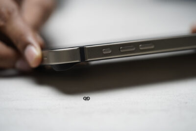 Silver Fiber Bumper for iPhone 16 (Bumper, not a Case)