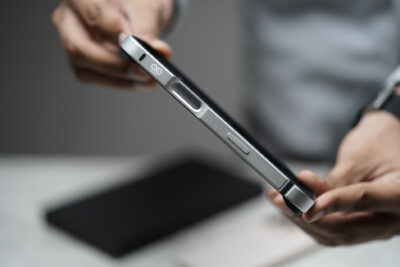 Silver Fiber Bumper for iPhone 16 Pro (Bumper, not a Case)