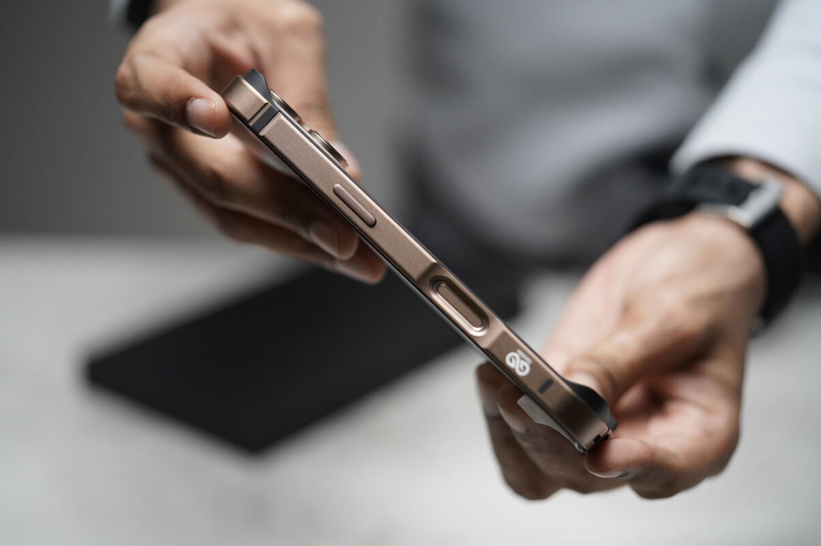 Desert Titanium Fiber Bumper for iPhone 16 Pro Max (Bumper, not a Case)