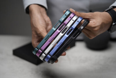 Silver Fiber Bumper for iPhone 16 (Bumper, not a Case)