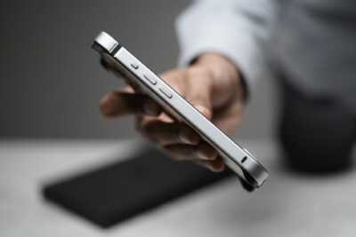 Silver Fiber Bumper for iPhone 16 (Bumper, not a Case)