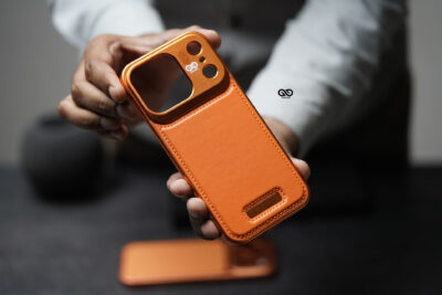 Vegan Leather Case With Titanium Frame