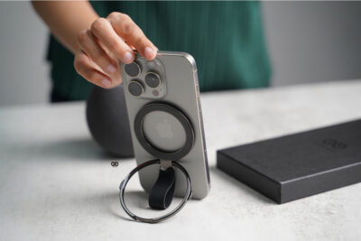 Black Rotatable Magnetic Kickstand Ring Holder Magsafe Compatible