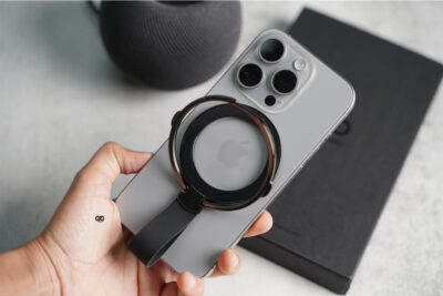 Black Rotatable Magnetic Kickstand Ring Holder Magsafe Compatible