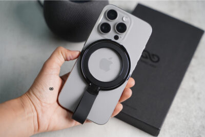 Black Rotatable Magnetic Kickstand Ring Holder Magsafe Compatible