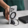 Black Rotatable Magnetic Kickstand Ring Holder Magsafe Compatible