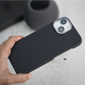Magsafe Real Aramid Carbon Fiber Case With Open Side For iPhone 15/15 Pro