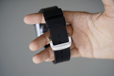 Vented FKM Rubber Band With 316L Buckle Closure For Apple Watch 44MM 45MM 46MM Series 4 5 6 7 8 9 10 11 (SE 2 3 Gen)