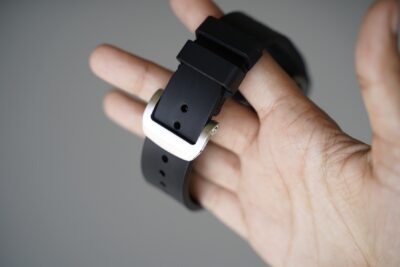 Vented FKM Rubber Band With 316L Buckle Closure For Apple Watch 44MM 45MM 46MM Series 4 5 6 7 8 9 10 11 (SE 2 3 Gen)