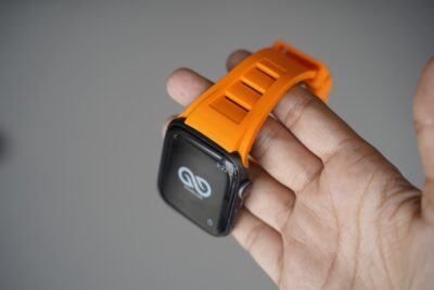 Vented FKM Rubber Band With 316L Buckle Closure For Apple Watch 44MM 45MM 46MM Series 4 5 6 7 8 9 10 11 (SE 2 3 Gen)