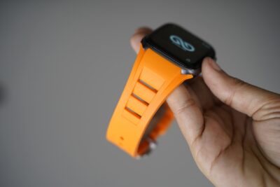 Vented FKM Rubber Band With 316L Buckle Closure For Apple Watch 44MM 45MM 46MM Series 4 5 6 7 8 9 10 11 (SE 2 3 Gen)