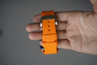 Vented FKM Rubber Band With 316L Buckle Closure For Apple Watch 44MM 45MM 46MM Series 4 5 6 7 8 9 10 11 (SE 2 3 Gen)