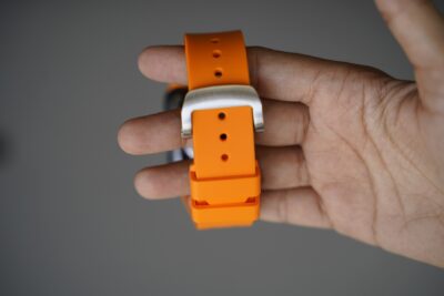 Vented FKM Rubber Band With 316L Buckle Closure For Apple Watch 44MM 45MM 46MM Series 4 5 6 7 8 9 10 11 (SE 2 3 Gen)