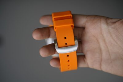 Vented FKM Rubber Band With 316L Buckle Closure For Apple Watch 44MM 45MM 46MM Series 4 5 6 7 8 9 10 11 (SE 2 3 Gen)