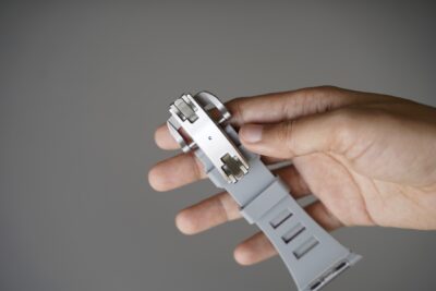 Vented FKM Rubber Band With 316L Buckle Closure For Apple Watch 44MM 45MM 46MM Series 4 5 6 7 8 9 10 11 (SE 2 3 Gen)