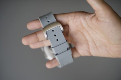 Vented FKM Rubber Band With 316L Buckle Closure For Apple Watch 44MM 45MM 46MM Series 4 5 6 7 8 9 10 11 (SE 2 3 Gen)