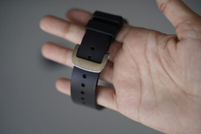 Vented FKM Rubber Band With 316L Buckle Closure For Apple Watch 44MM 45MM 46MM Series 4 5 6 7 8 9 10 11 (SE 2 3 Gen)