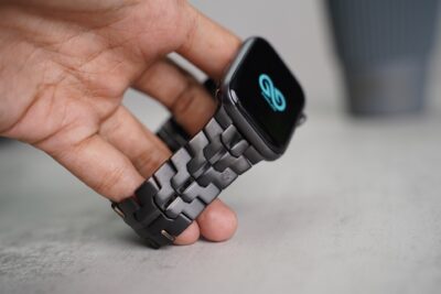 Black/Black Link Chain Strap For Apple Watch 44MM 45MM 46MM Series 4 5 6 7 8 9 10 11 (SE 2 3 Gen)