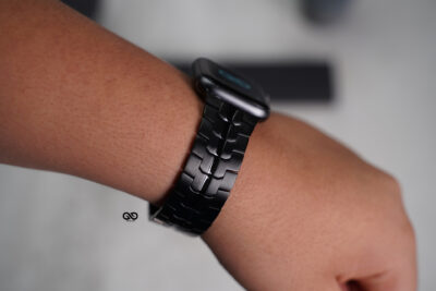 Black/Black Link Chain Strap For Apple Watch 44MM 45MM 46MM Series 4 5 6 7 8 9 10 11 (SE 2 3 Gen)